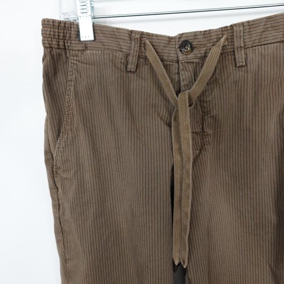 Briglia 1949 BG41 Drawstring Trousers Brown Striped Pant IT46 - Picture 6 of 15